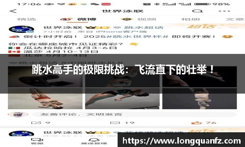 跳水高手的极限挑战：飞流直下的壮举 !